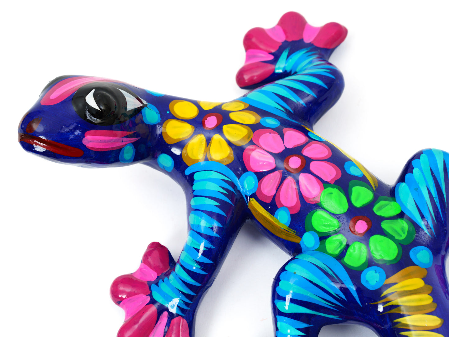 Set Of 3 Medium Climbing Geckos Wall Art Set Cobalt