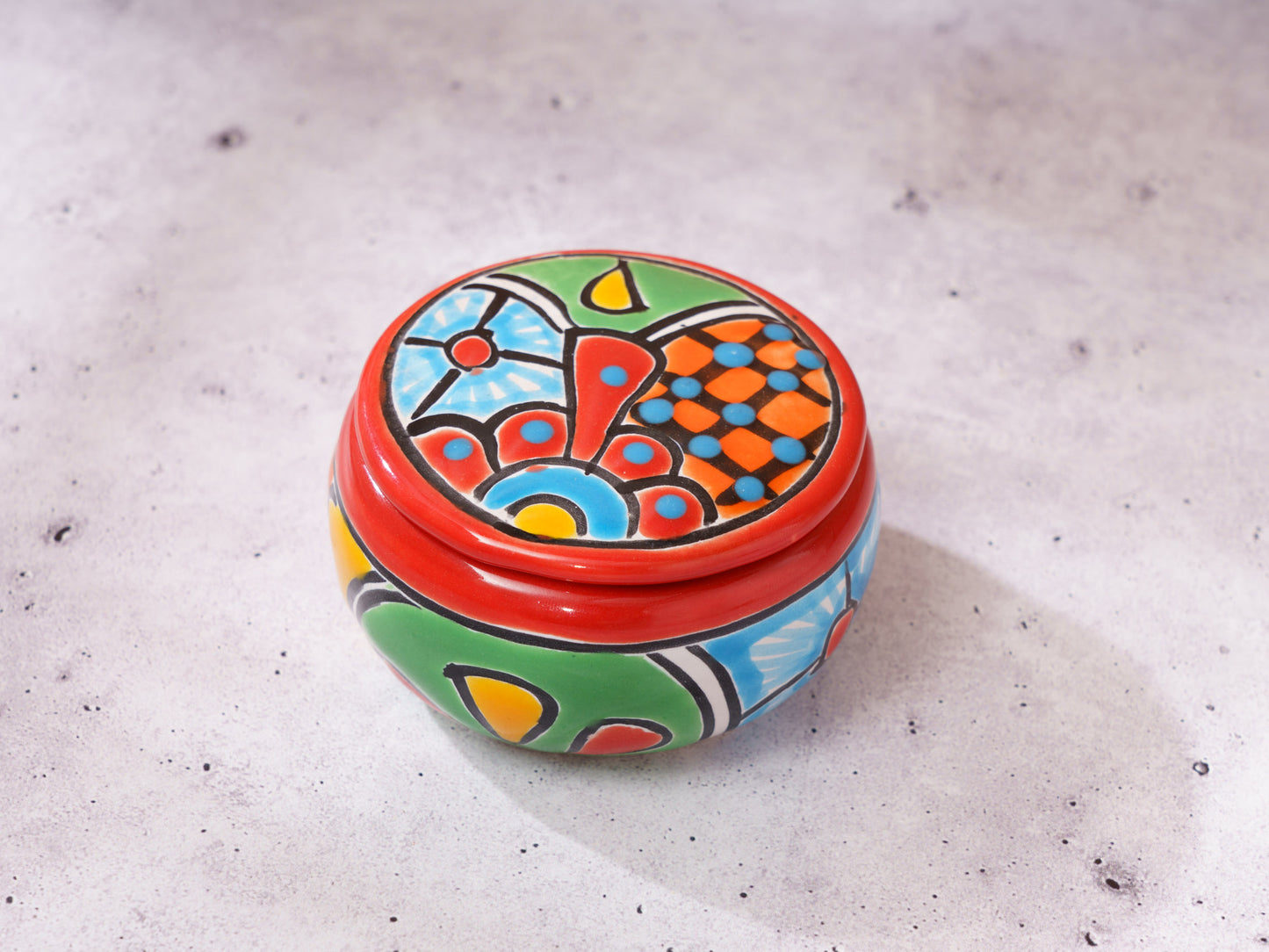 Circular Jewelry Box - Red