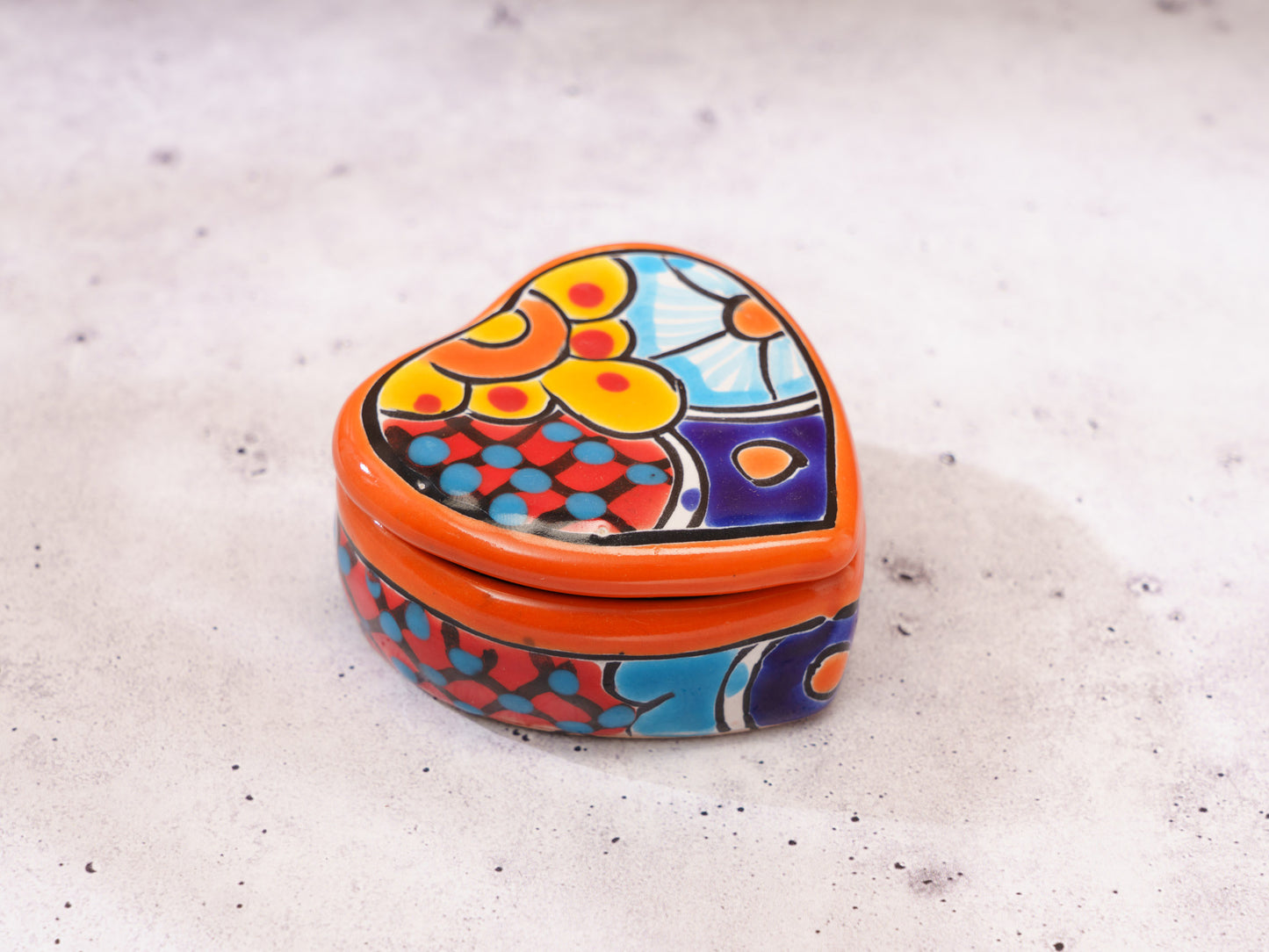 "Corazon" Heart Jewelry Box Orange