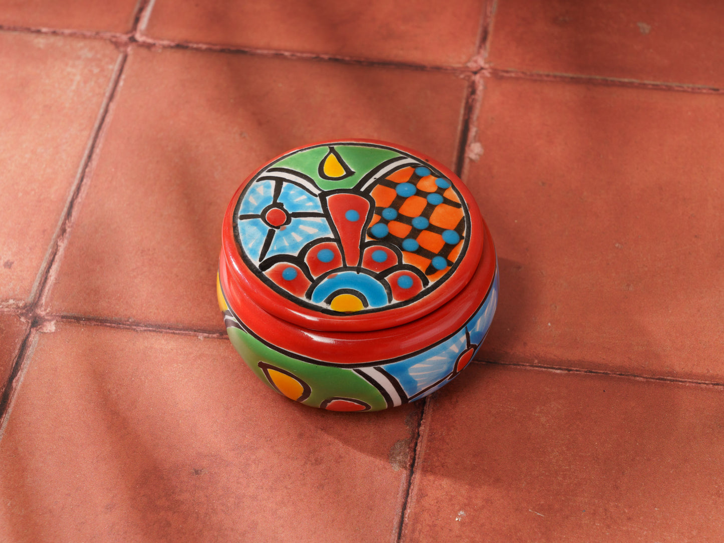 Circular Jewelry Box - Red