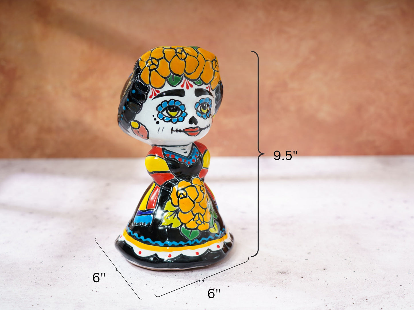 Frida Dia De Los Muertos Figurine - Marigold