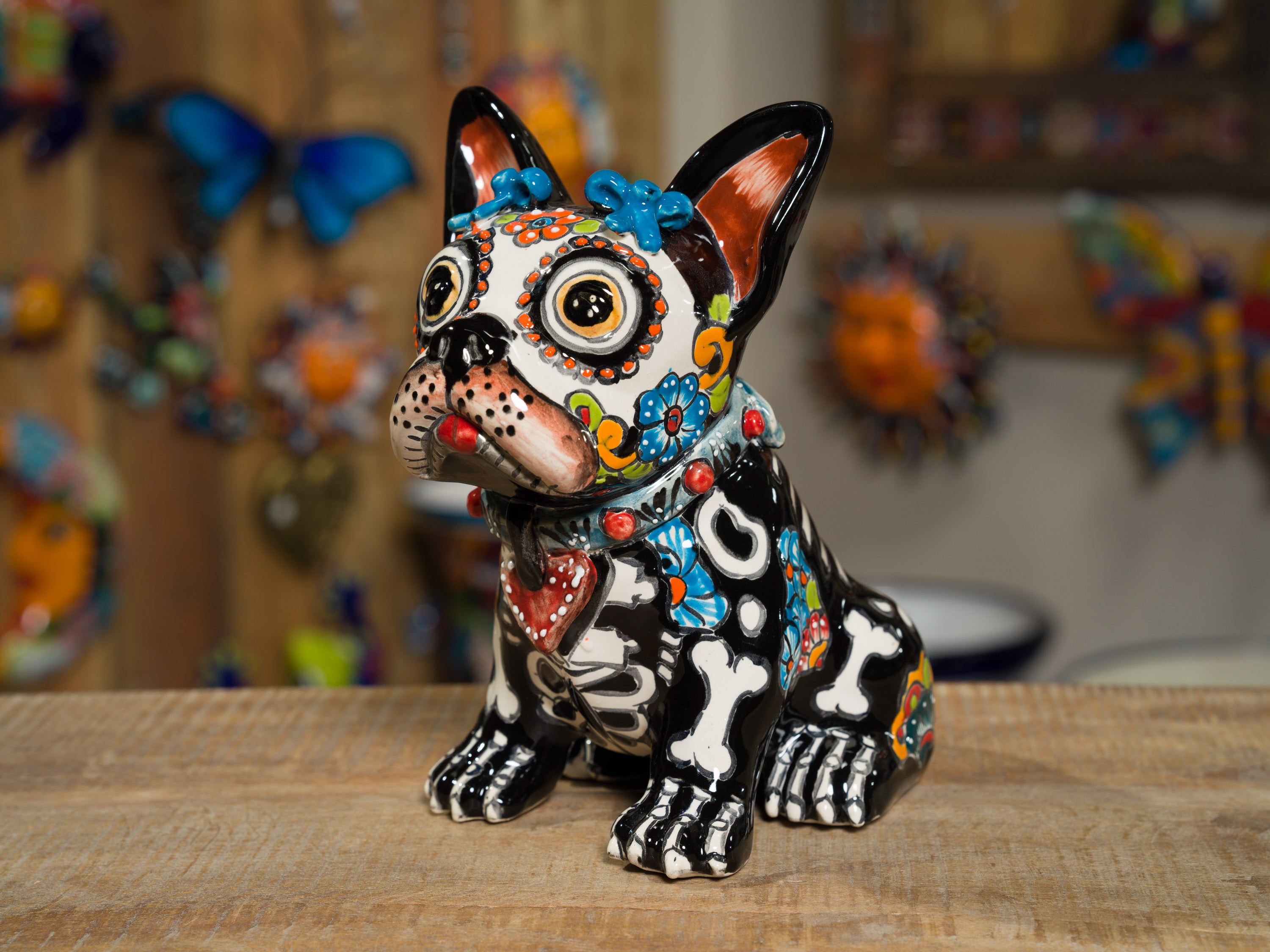 Talavera ceramic French Bulldog Frenchie Handmade in Mexico – Enchanted ...