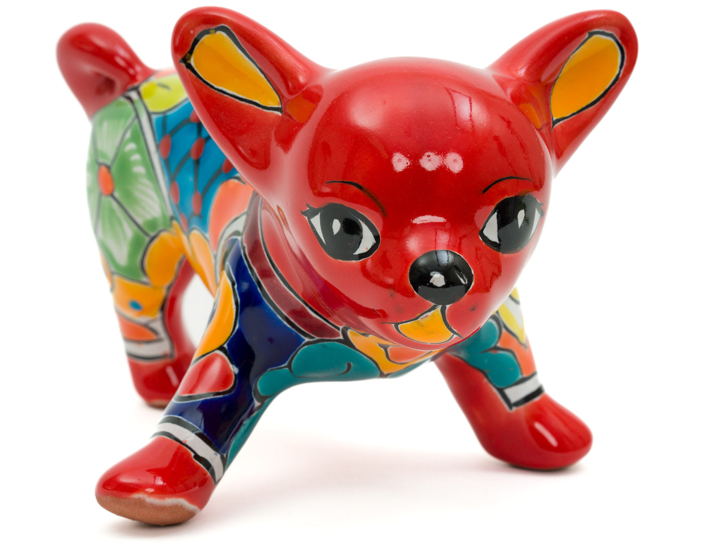 Peeing Chihuahua Puppy Statue - Red