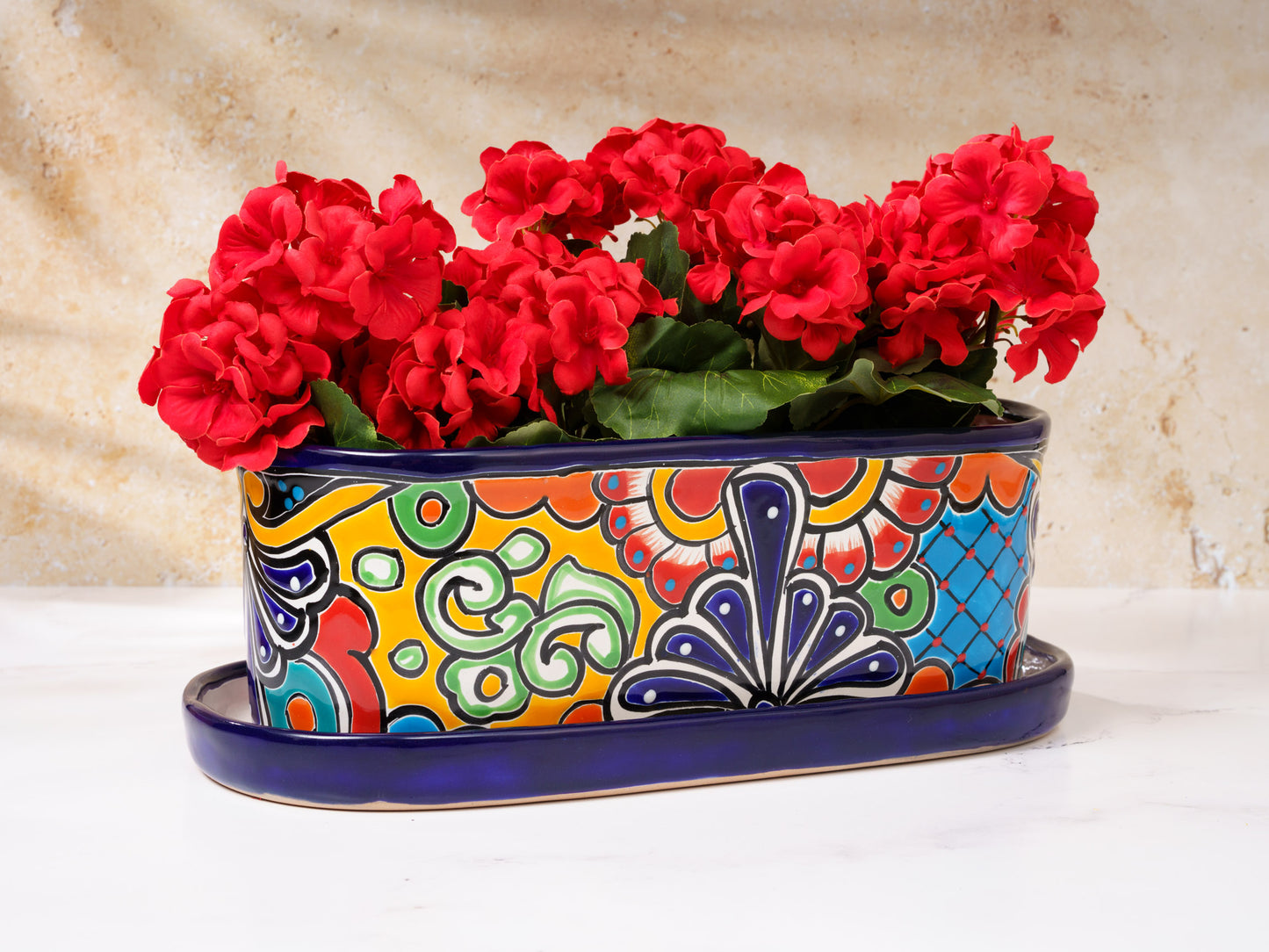 Oval Planter - Large (2PC) - Cobalt