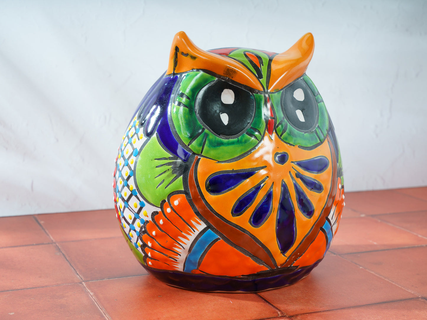 Owl Planter - Medium - Orange - A