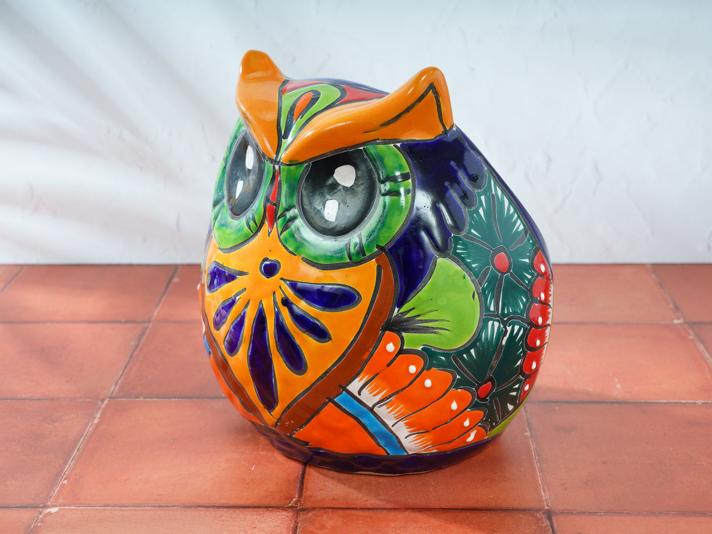 Owl Planter - Medium - Orange - A