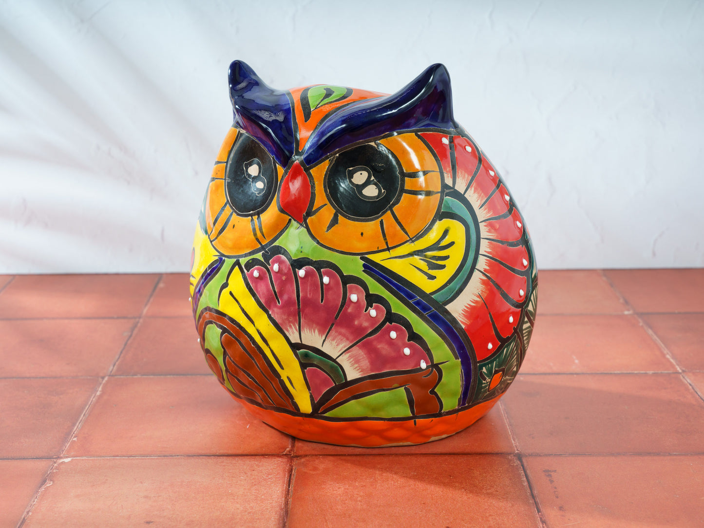 Owl Planter - Medium - Orange - B