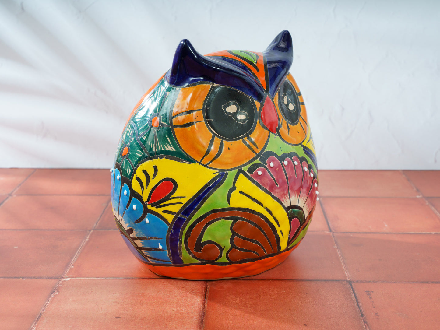 Owl Planter - Medium - Orange - B