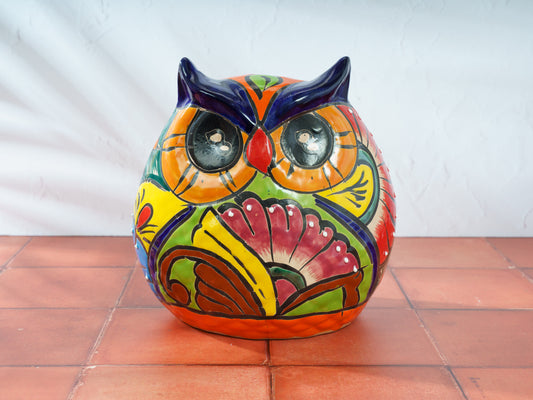 Owl Planter - Medium - Orange - B