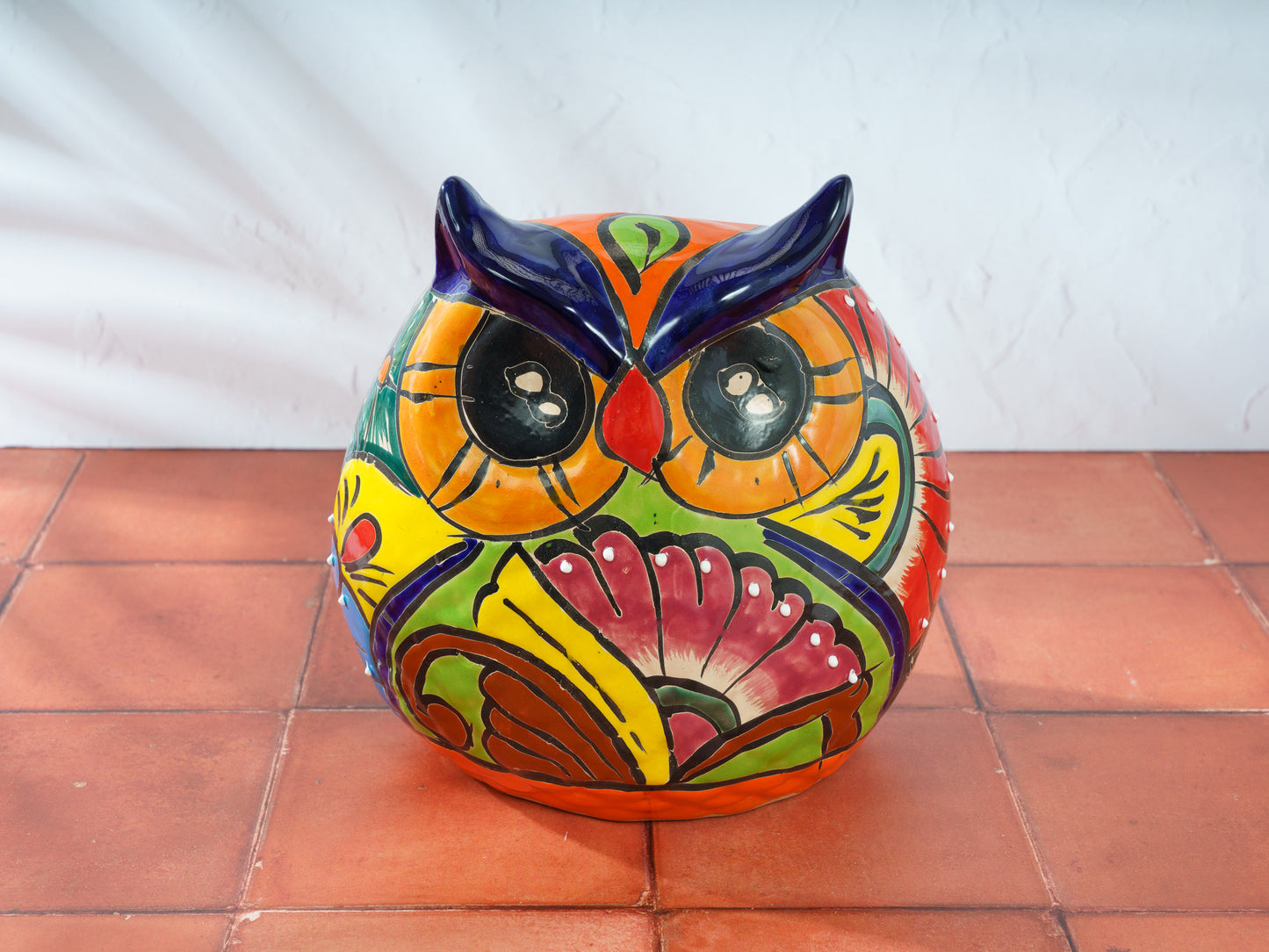 Owl Planter - Medium - Orange - B