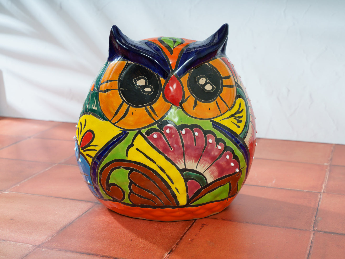 Owl Planter - Medium - Orange - B