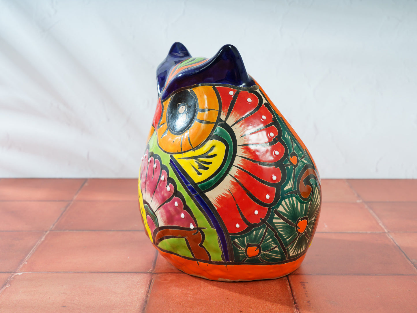 Owl Planter - Medium - Orange - B