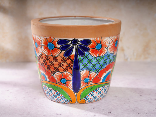 Medium "Queso" Planter - Terracotta Rim