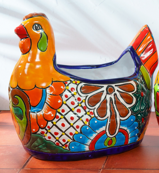 Chicken Planter - Medium - Orange - 3 Variations!