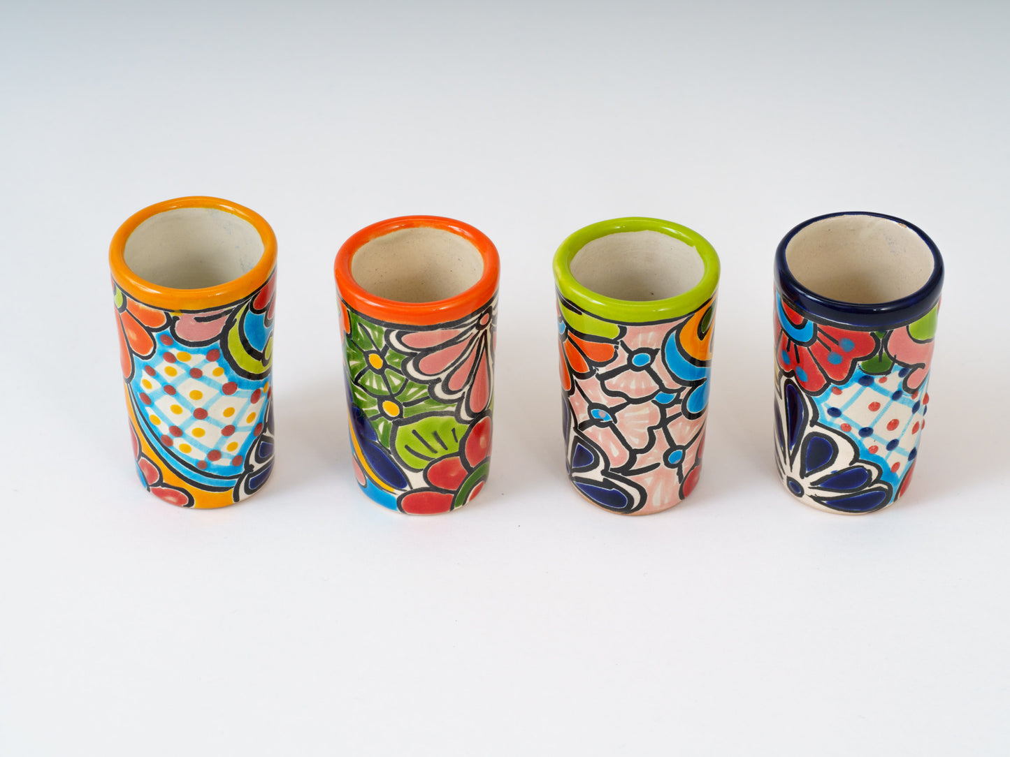 Talavera Shot Glass Set (4PC) Mixed Colors