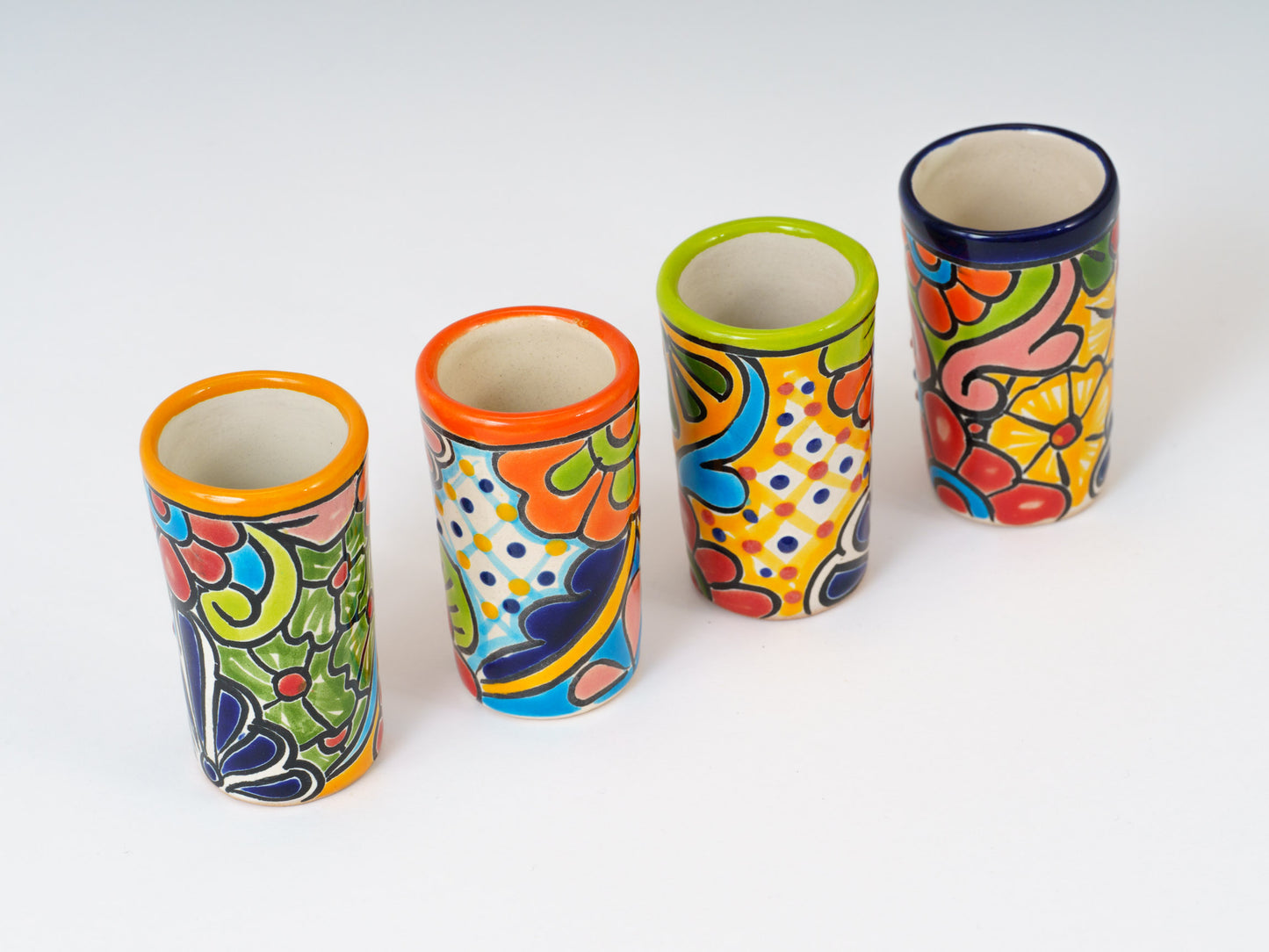 Talavera Shot Glass Set (4PC) Mixed Colors