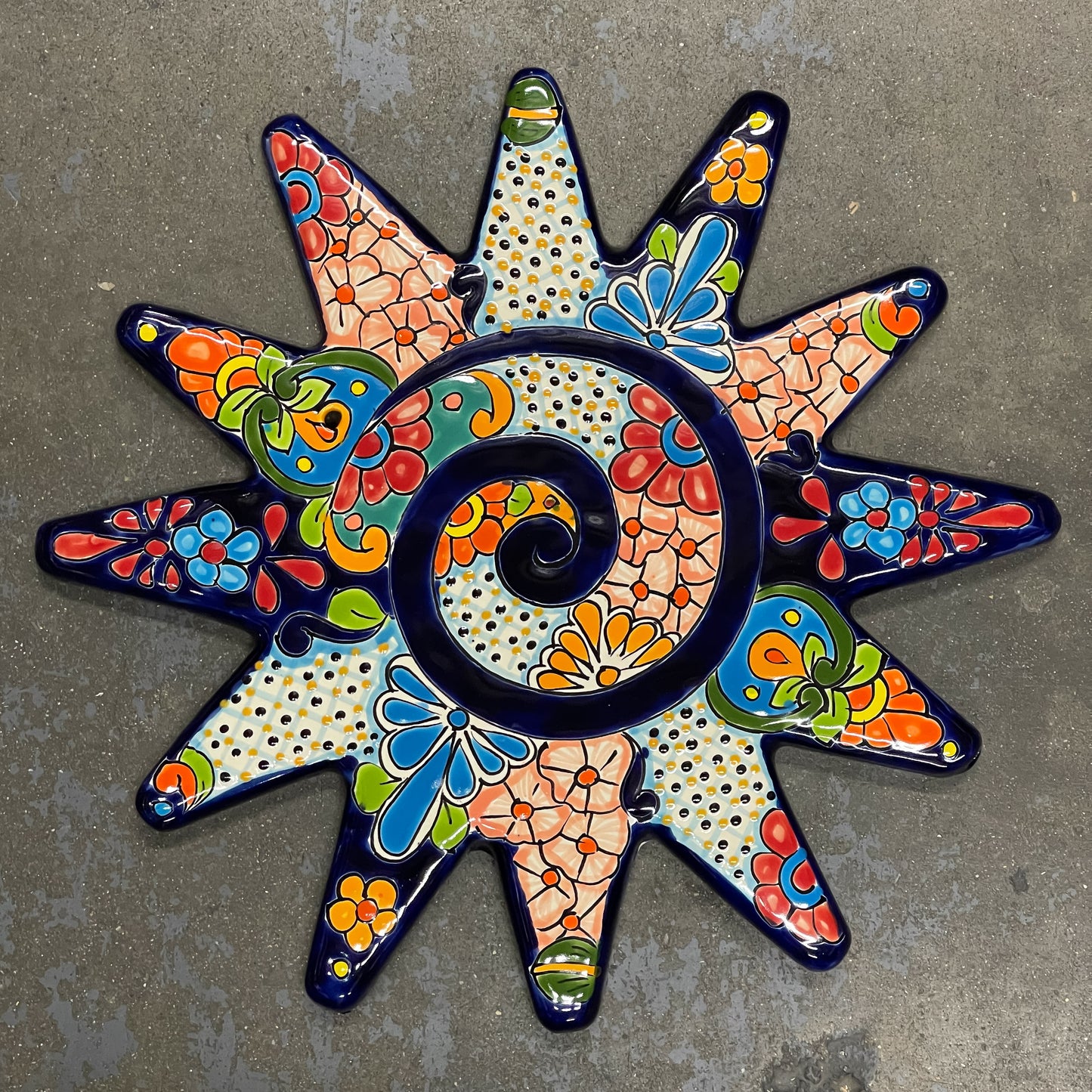 Spiral Sun Wall Art - Multi Color