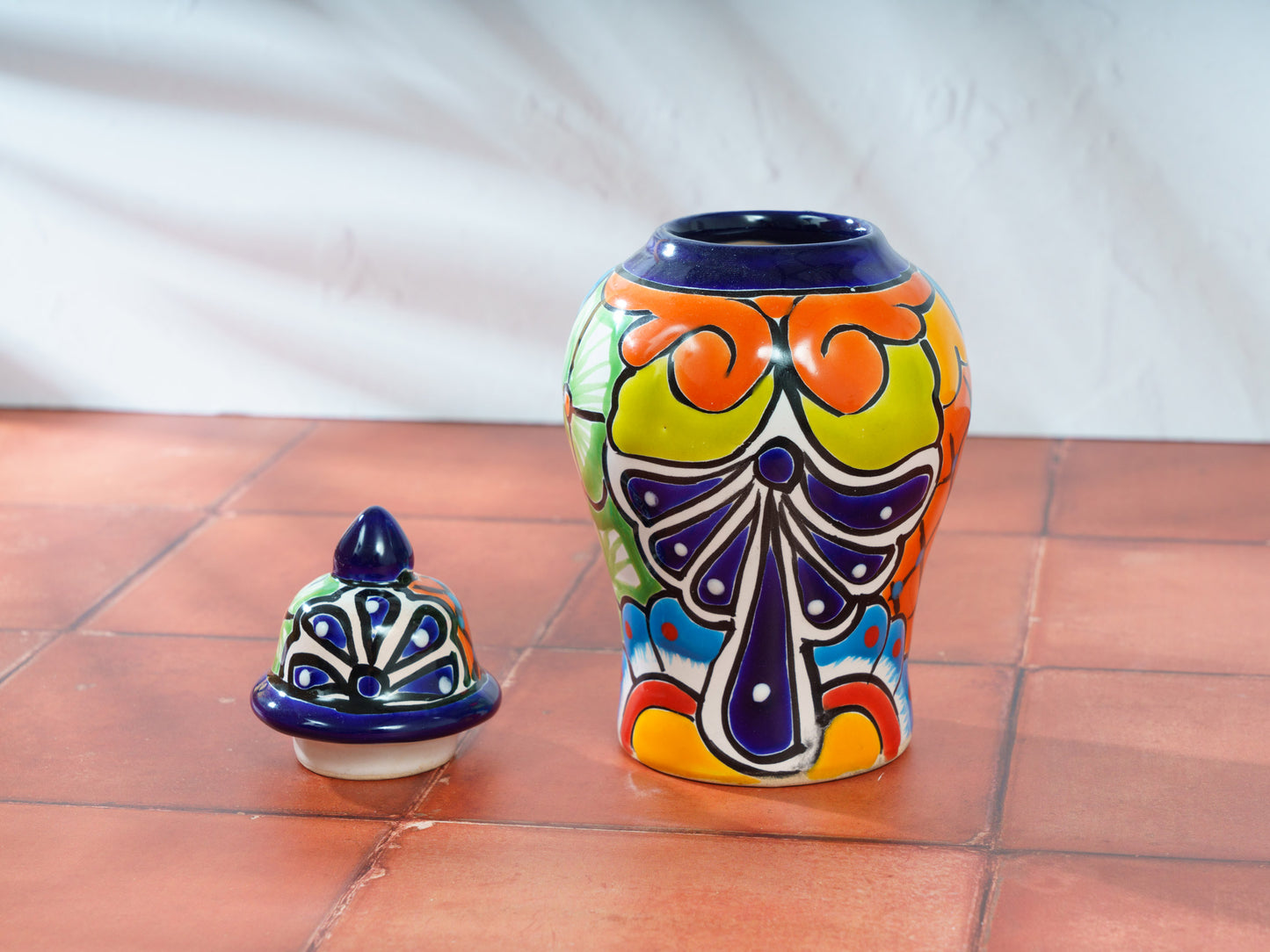 Urn Vase with Lid - Small - Cobalt - (2PC)