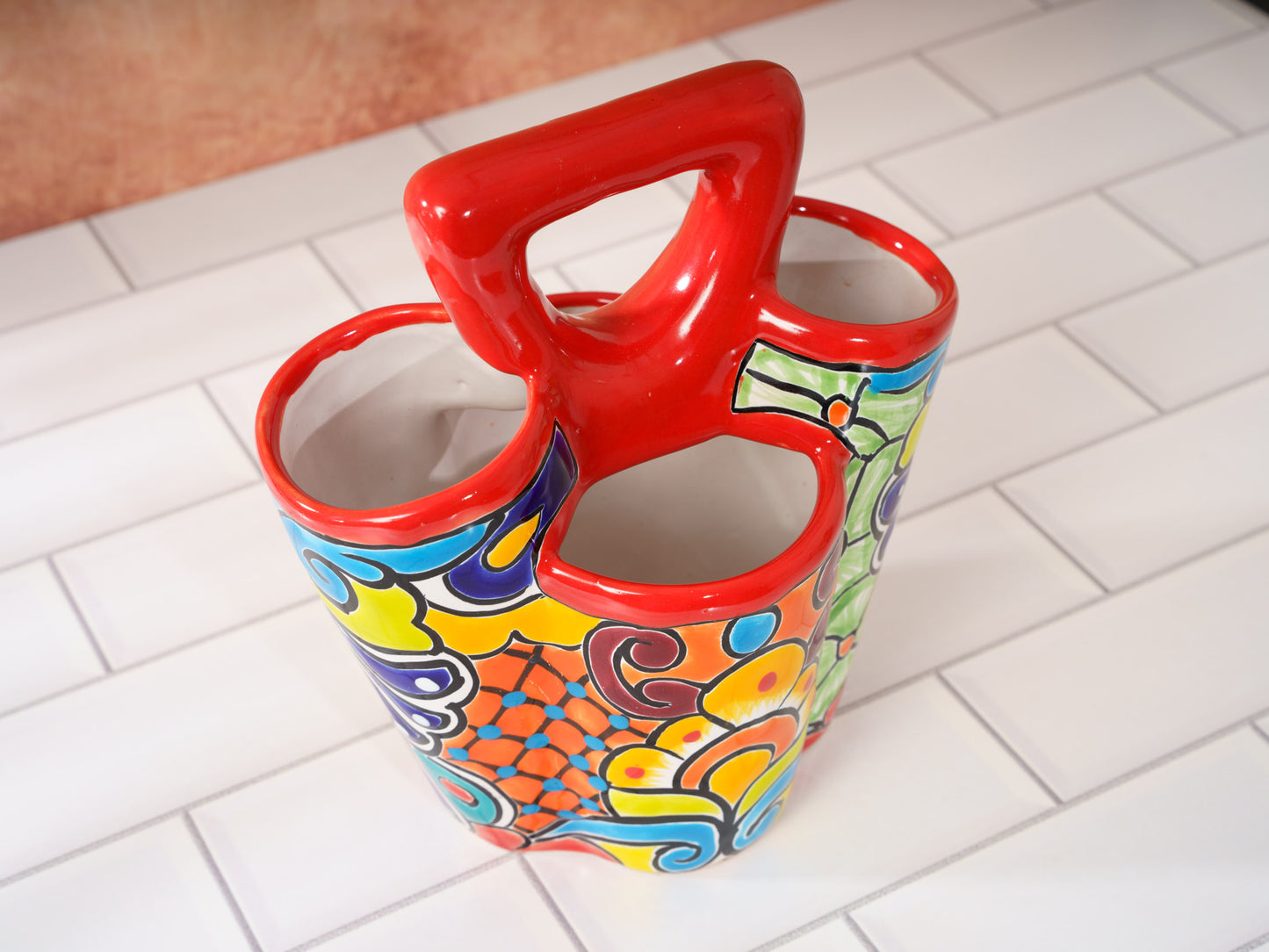 Utensil Holder Caddy - Red