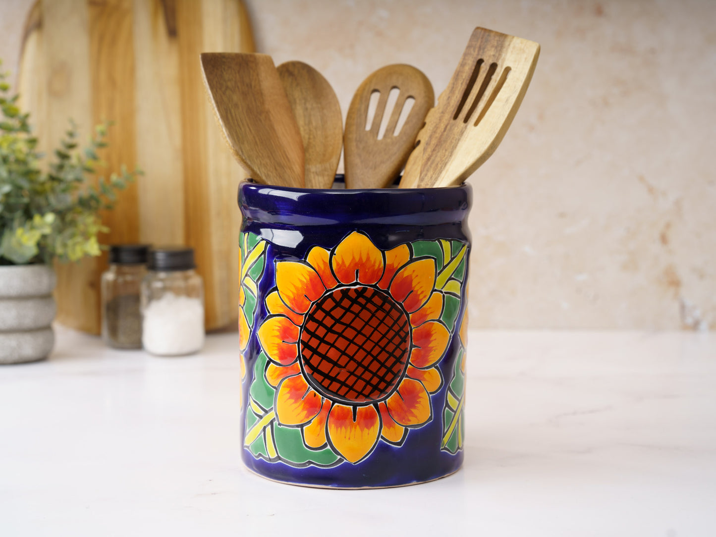 Utensil Holder - Large - Sunflower
