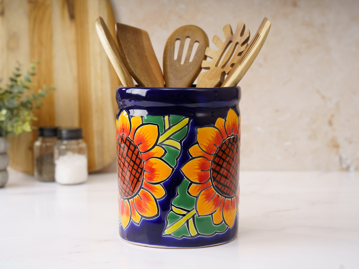 Utensil Holder - Large - Sunflower