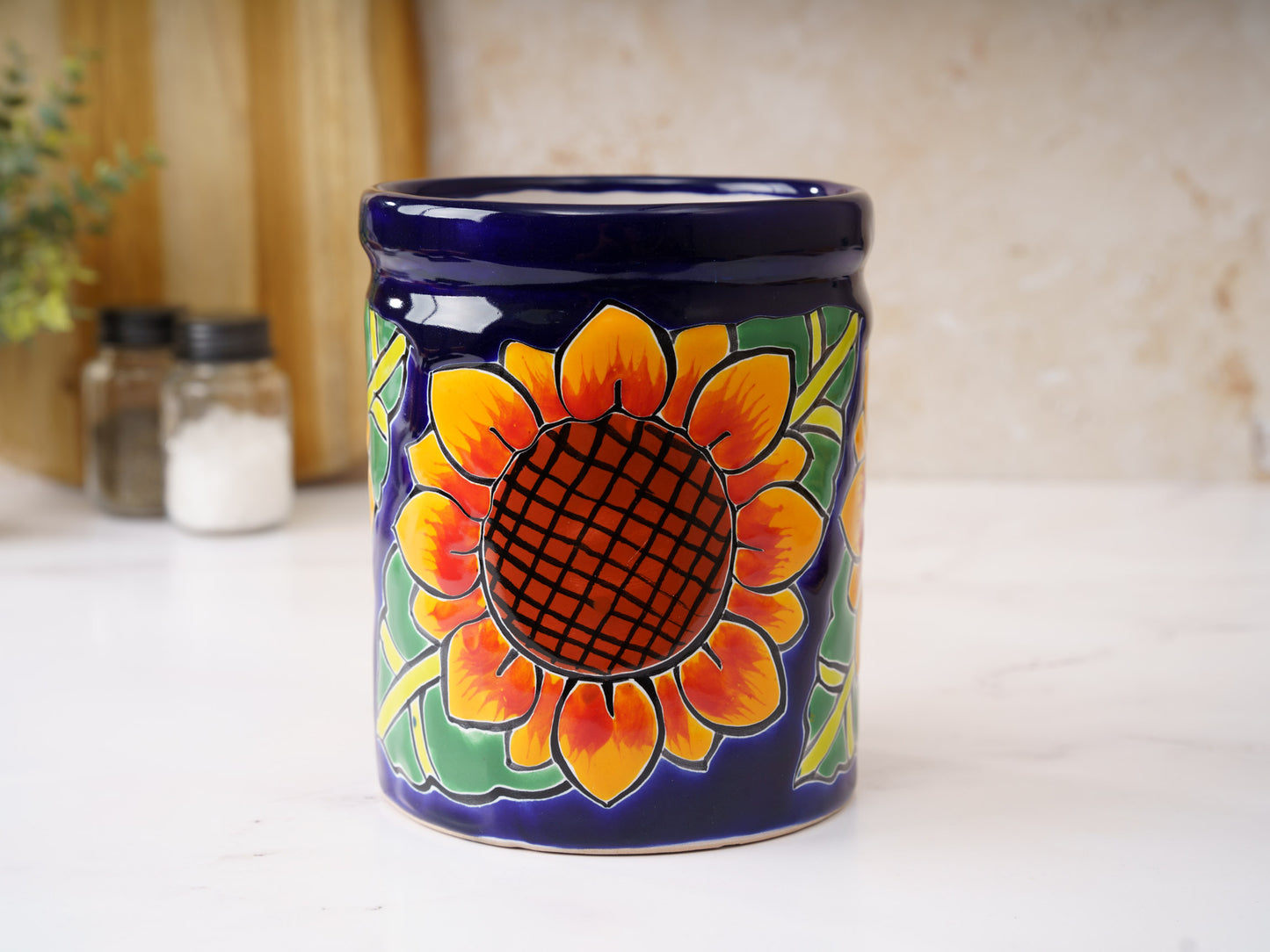 Utensil Holder - Large - Sunflower