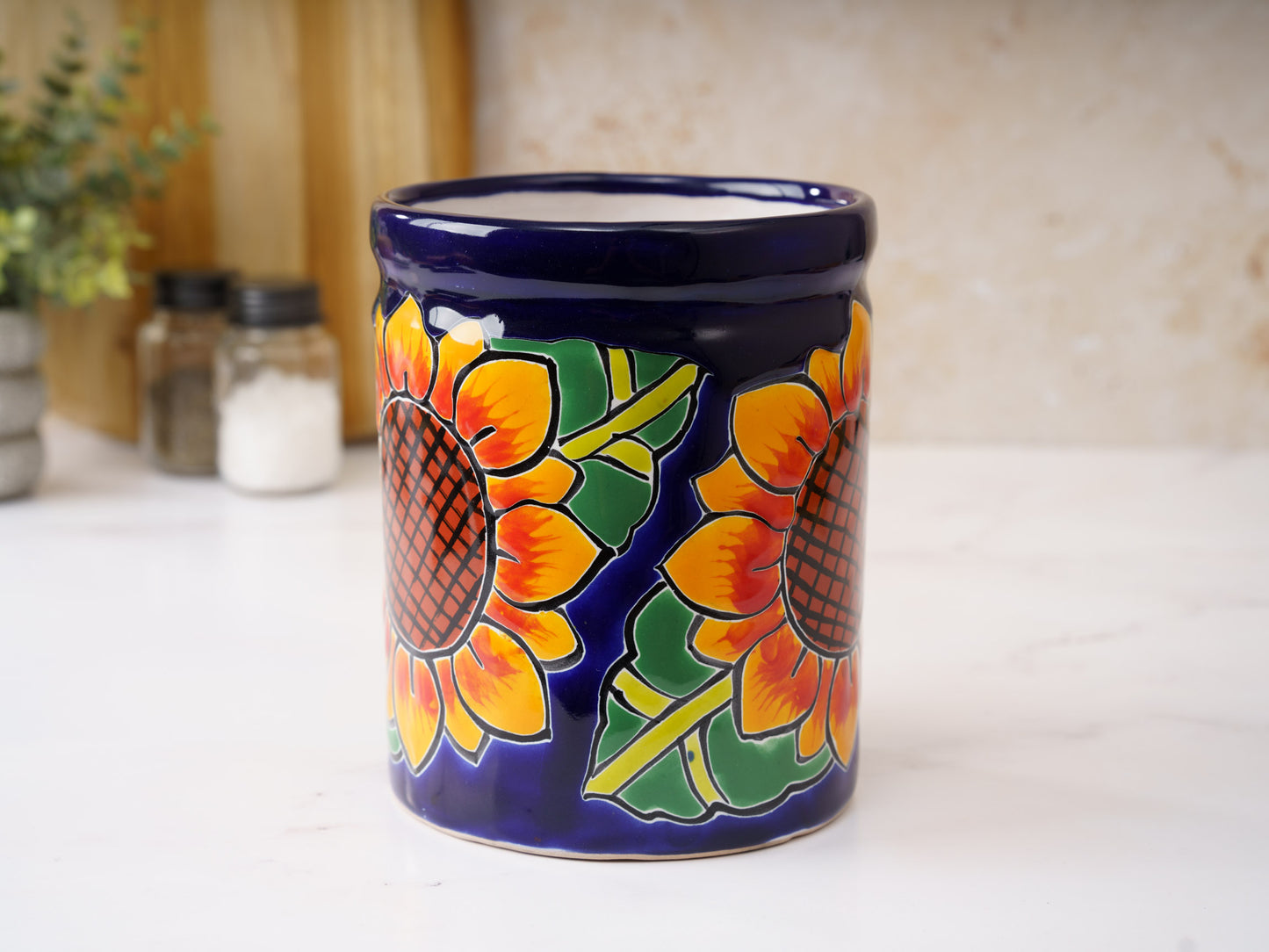 Utensil Holder - Large - Sunflower