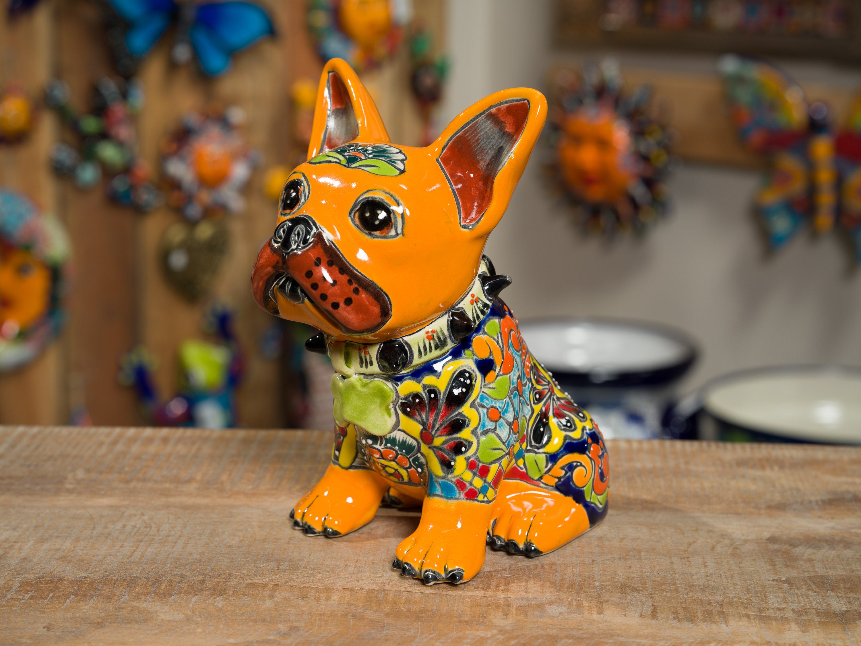 Talavera ceramic French Bulldog Frenchie Handmade in Mexico – Enchanted ...