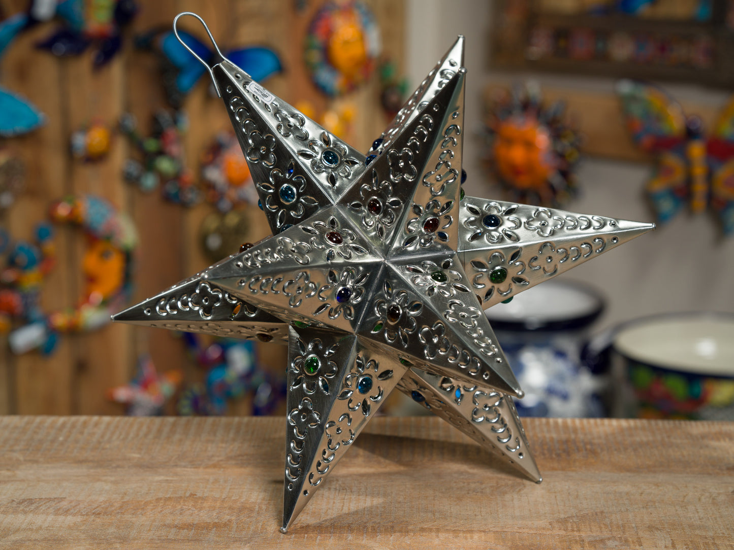 Tin & Marbles "Estrella" Star Suncatcher Medium
