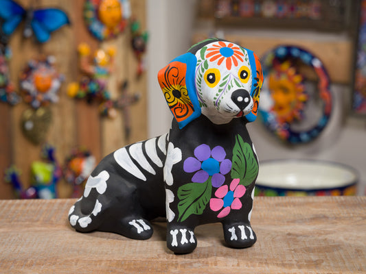 Rare Matte Finish Dia De Los Muertos Dog Medium Figure