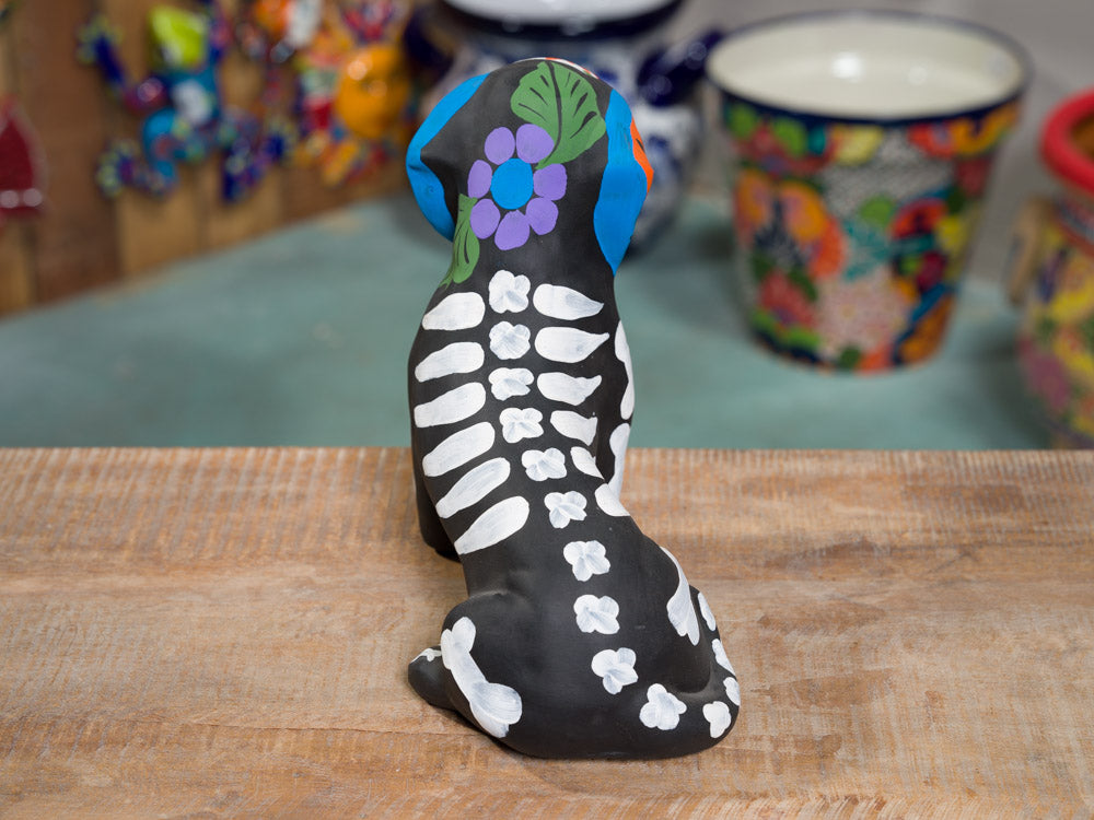 Rare Matte Finish Dia De Los Muertos Dog Medium Figure