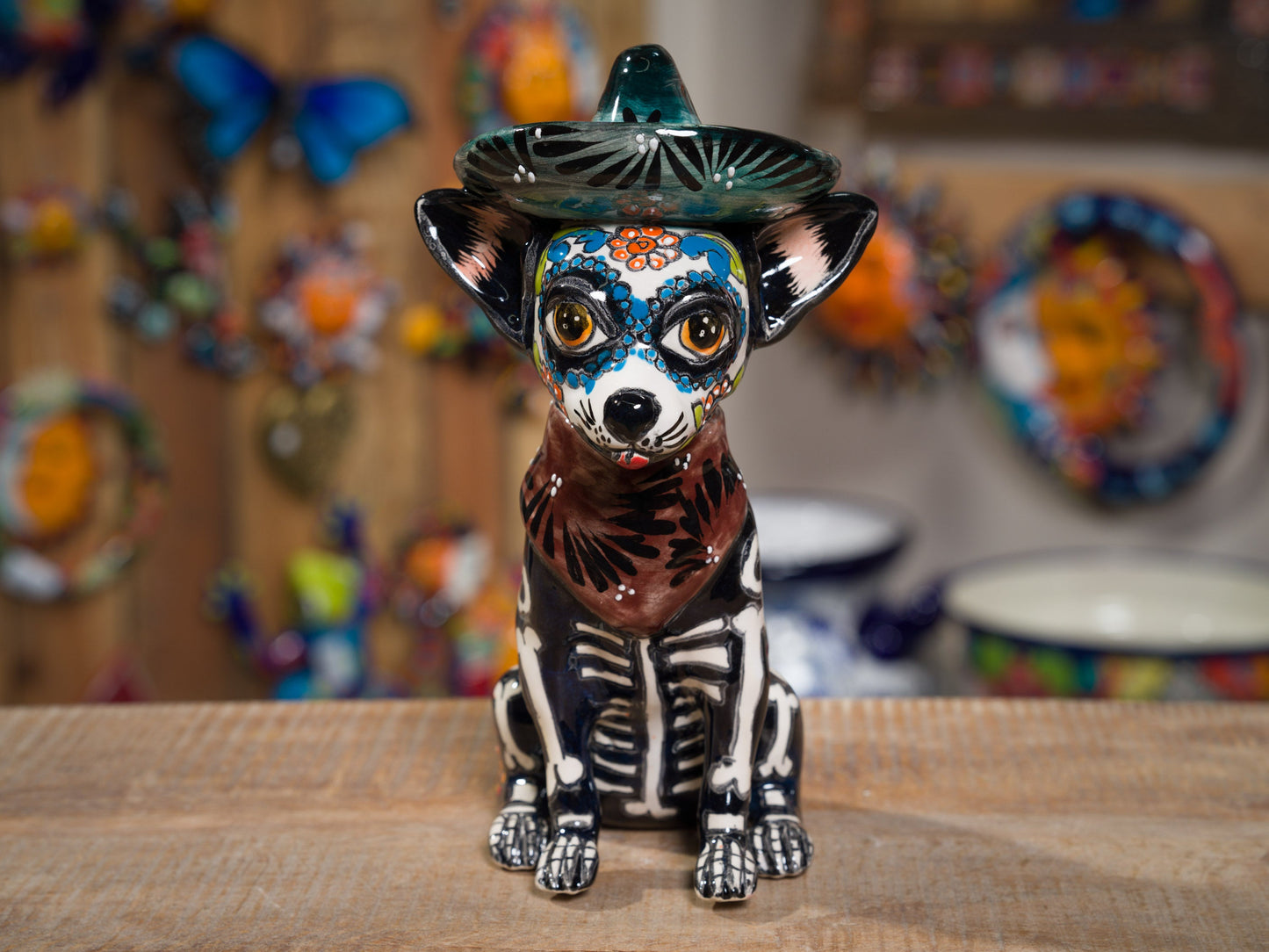 Premium Quality Chihuahua Sombrero Dog  Dia De Los Muertos