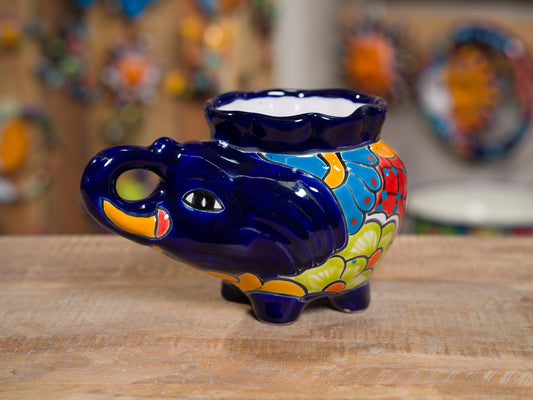 Elephant Planter - Cobalt