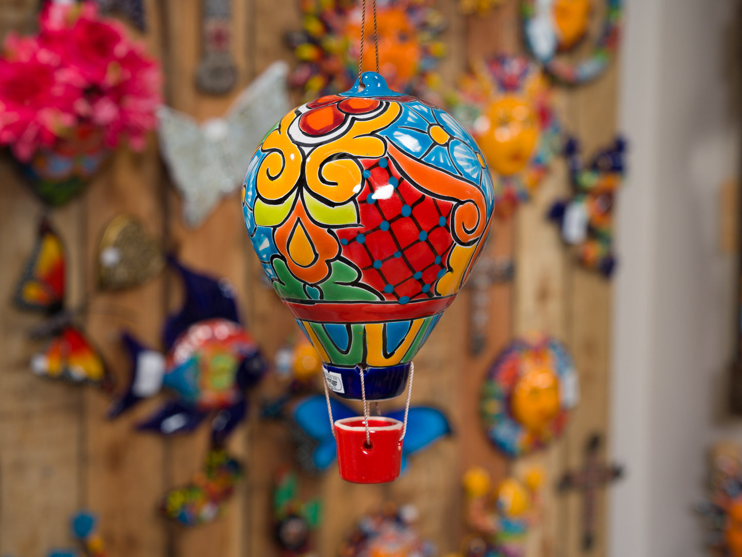 Hanging Hot Air Balloon - Small Red