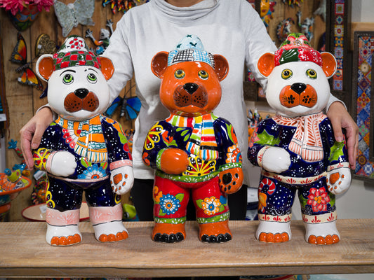 RARE Premium Quality Holiday Bear Statues - Large