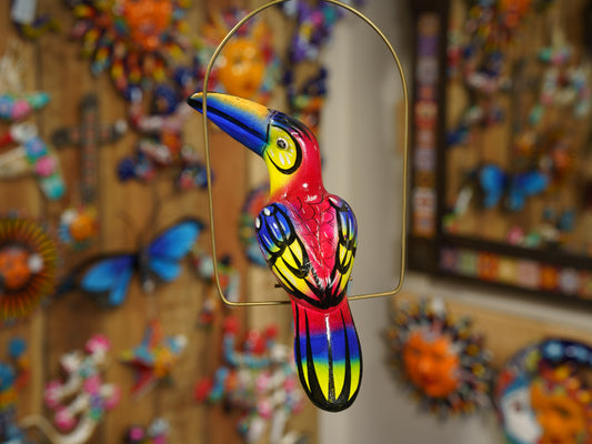 Hanging Toucan Bird With Perch - Small