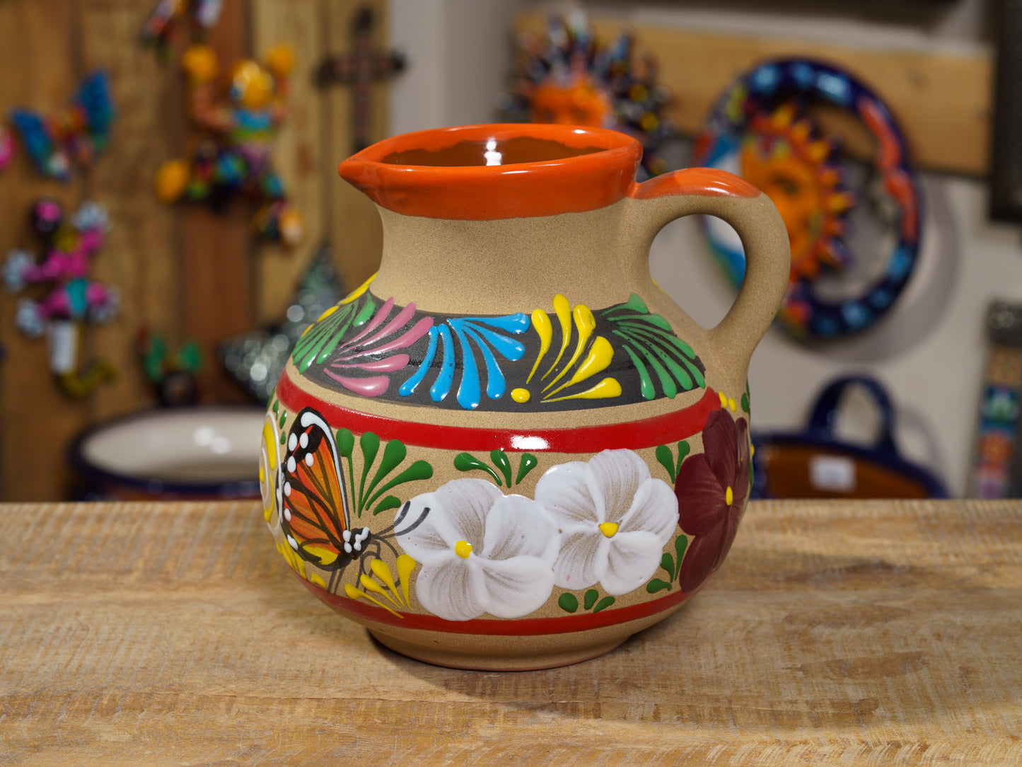 "Engobe" Butterfly Beverage Pitcher