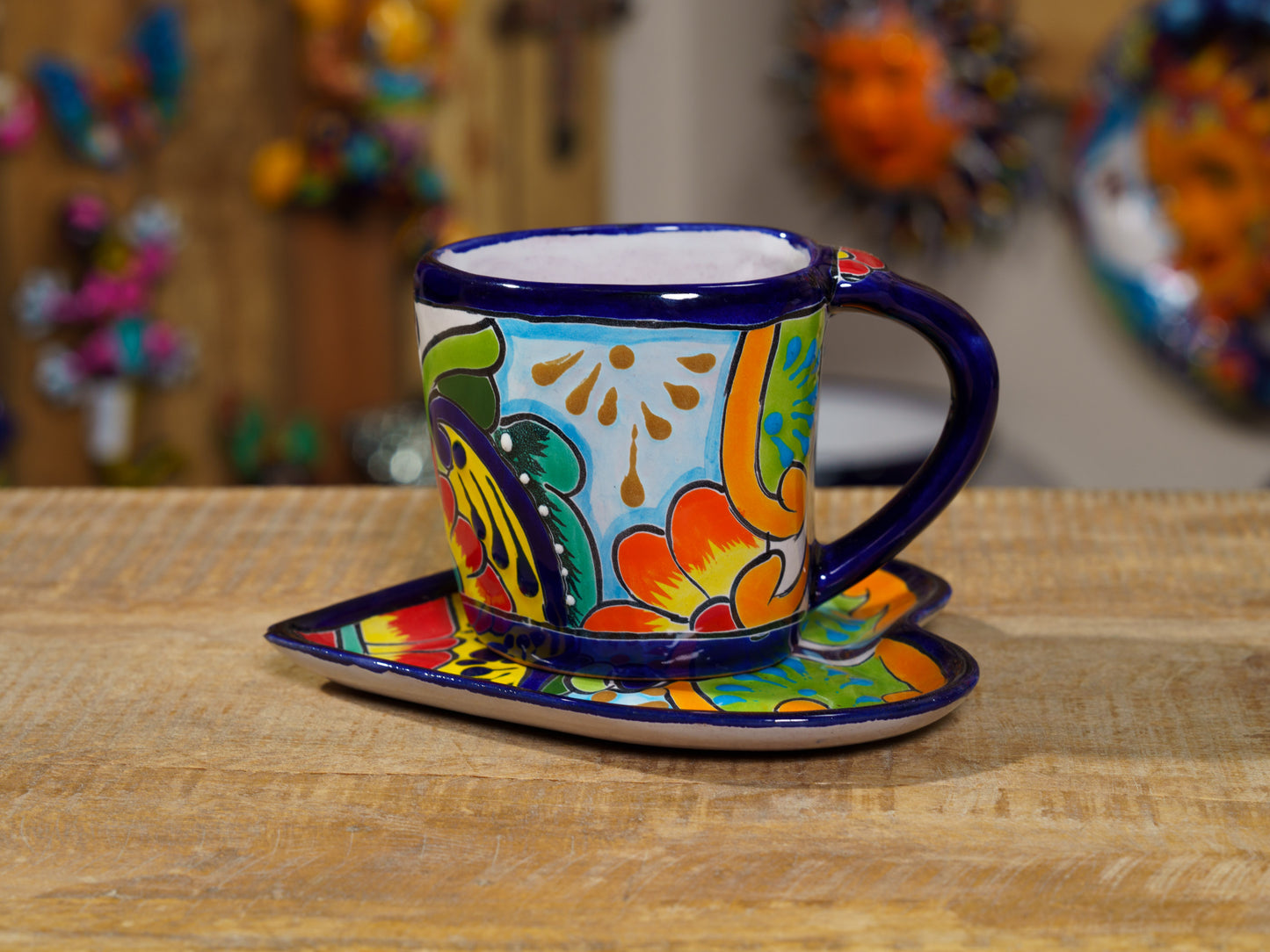 Heart Shaped Mug & Saucer Set