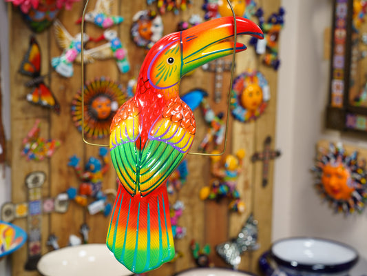 Hanging Toucan Bird With Perch - Large