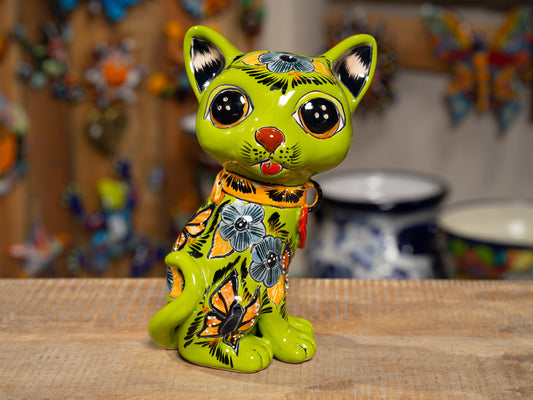 Premium Quality Cat Statue - Green