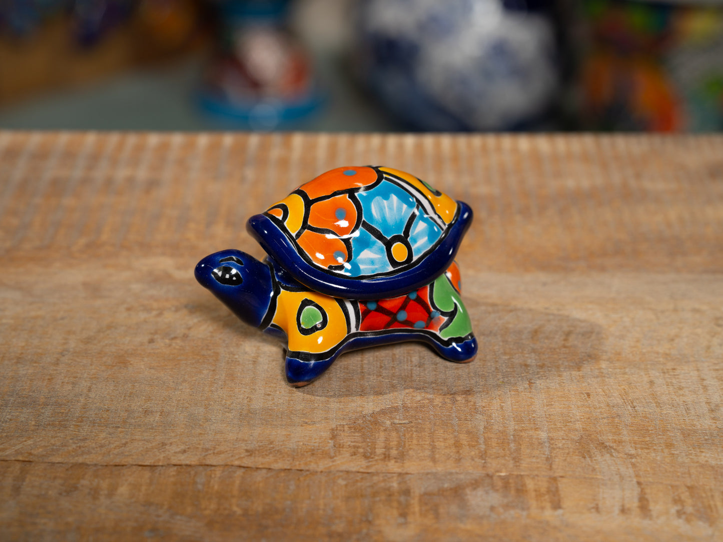Turtle Small Jewelry Box - Cobalt
