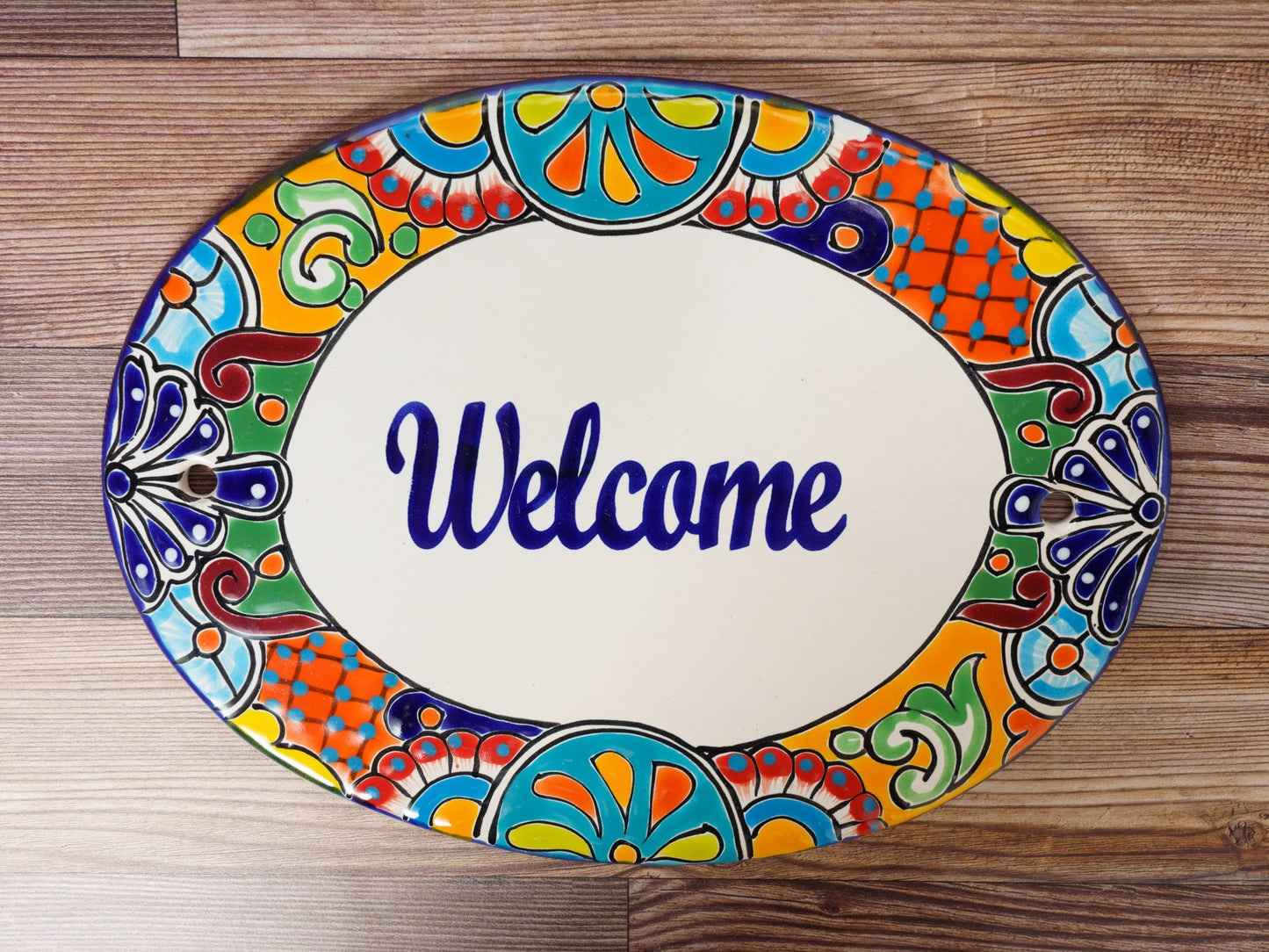 Welcome Sign Talavera Oval - Large