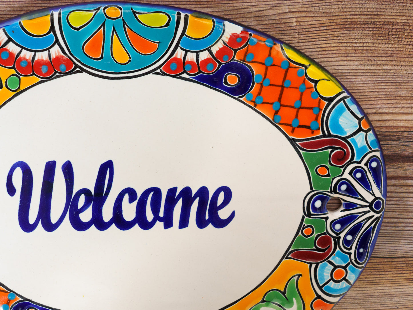 Welcome Sign Talavera Oval - Large