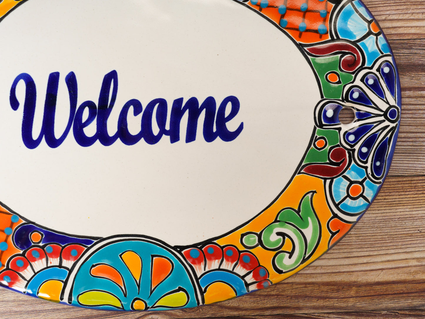 Welcome Sign Talavera Oval - Large