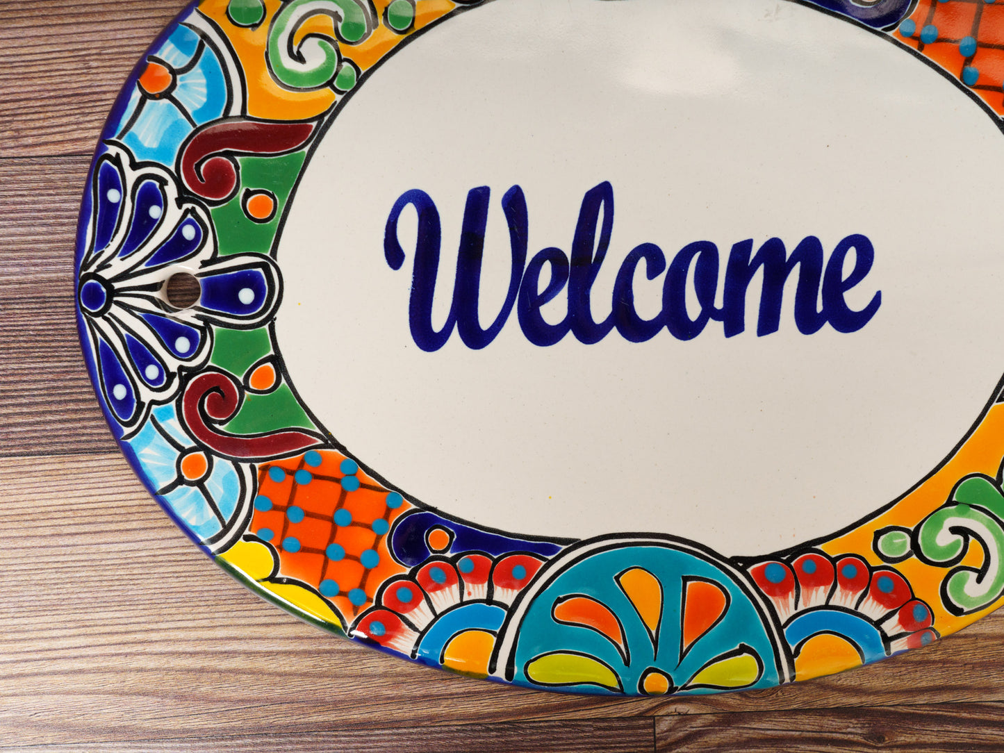 Welcome Sign Talavera Oval - Large