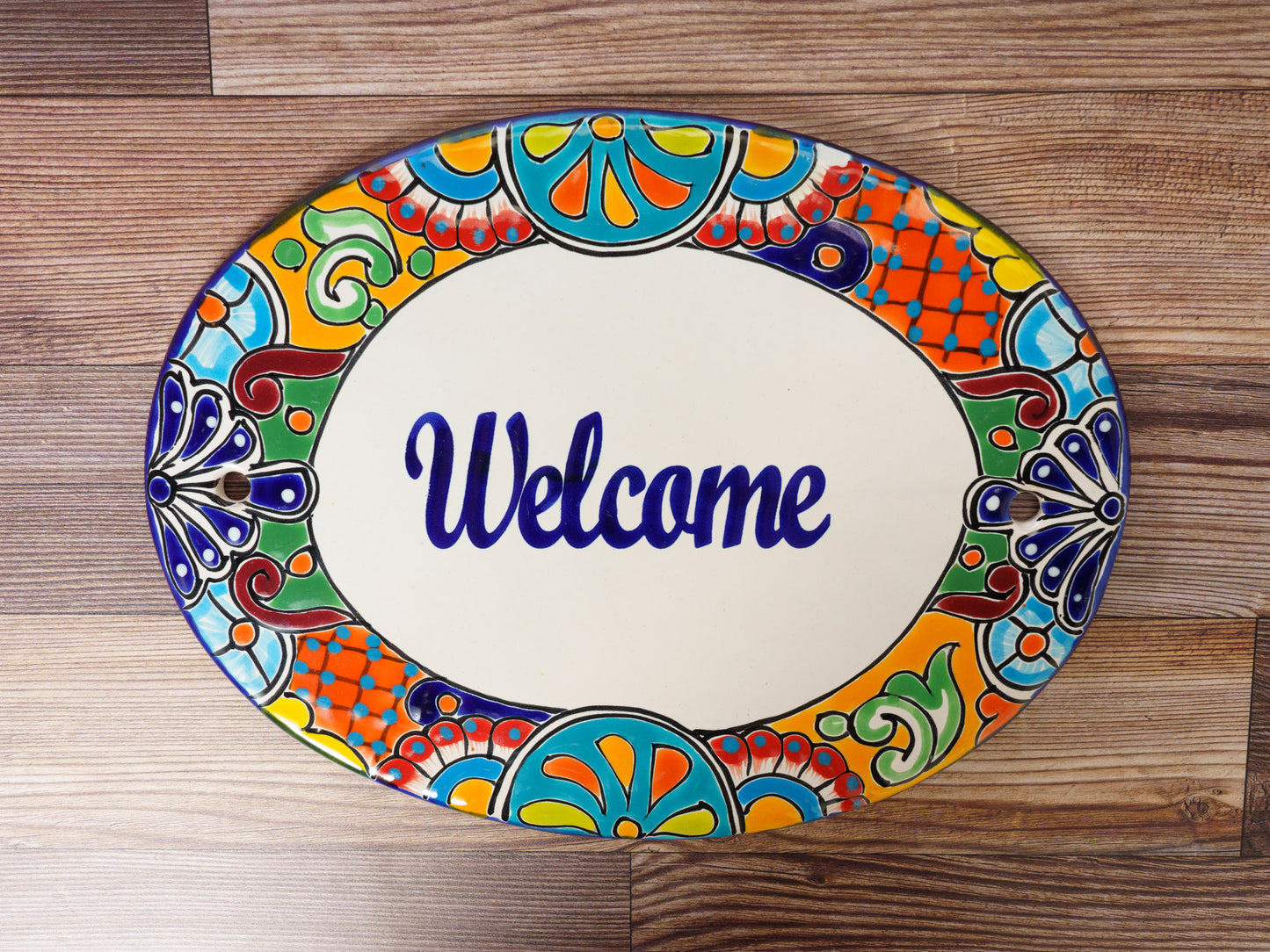 Welcome Sign Talavera Oval - Large