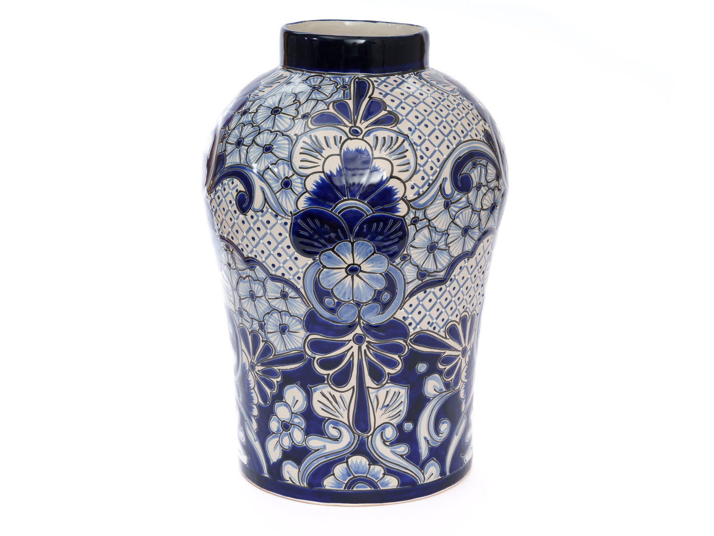 XL Statement Vase - Cobalt-White