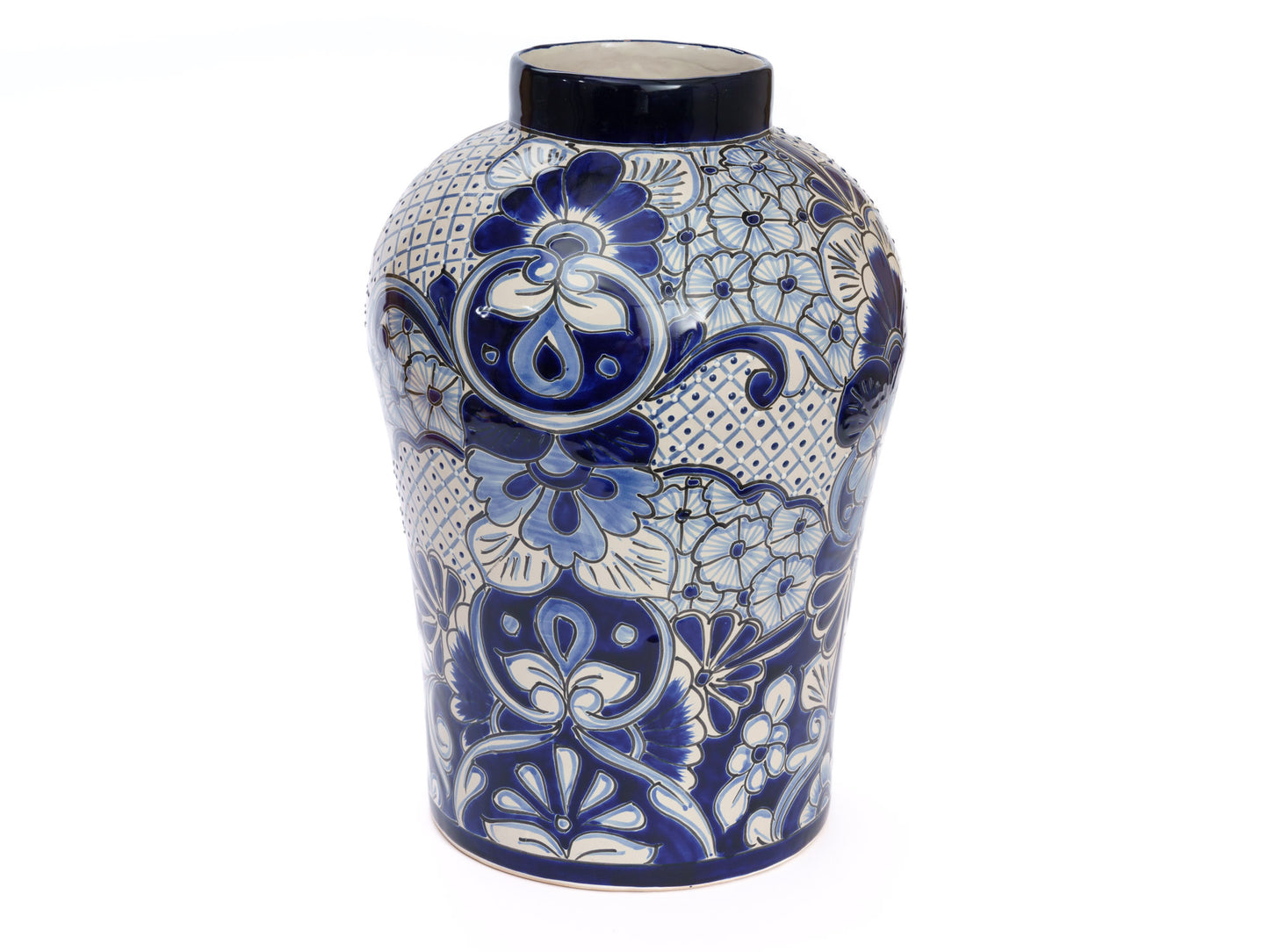 XL Statement Vase - Cobalt-White