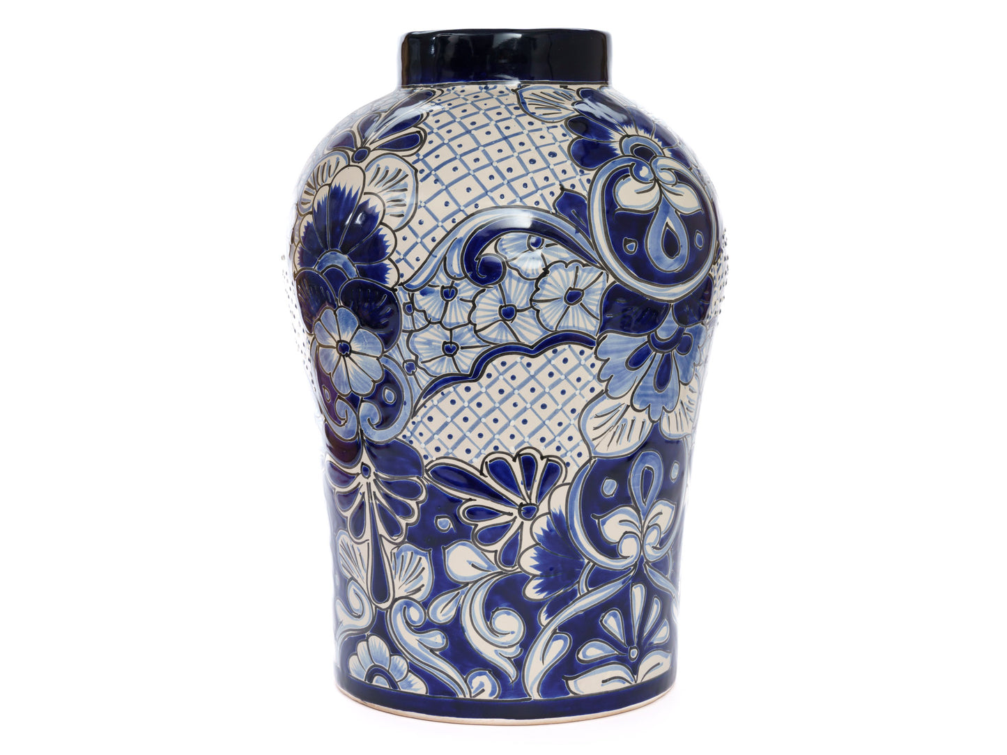 XL Statement Vase - Cobalt-White