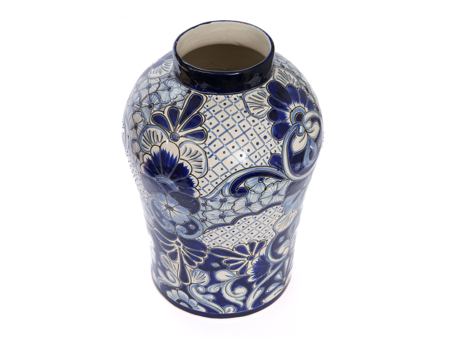 XL Statement Vase - Cobalt-White